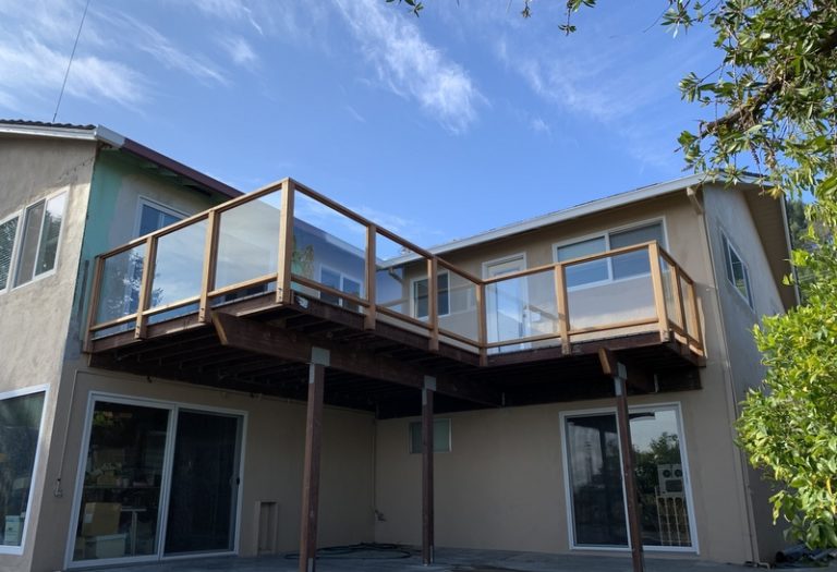 Second Story Deck Structure in San Carlos